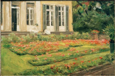 Die Blumenterrasse im Wannseegarten nach Nordwesten